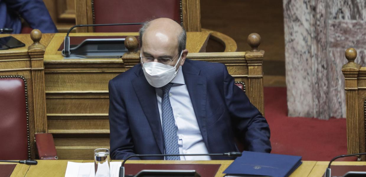 Ο Κωστής Χατζηδάκης στη Βουλή