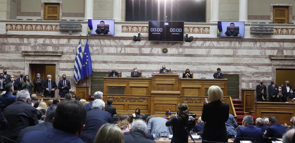 Ο Ζελένσκι στη Βουλή