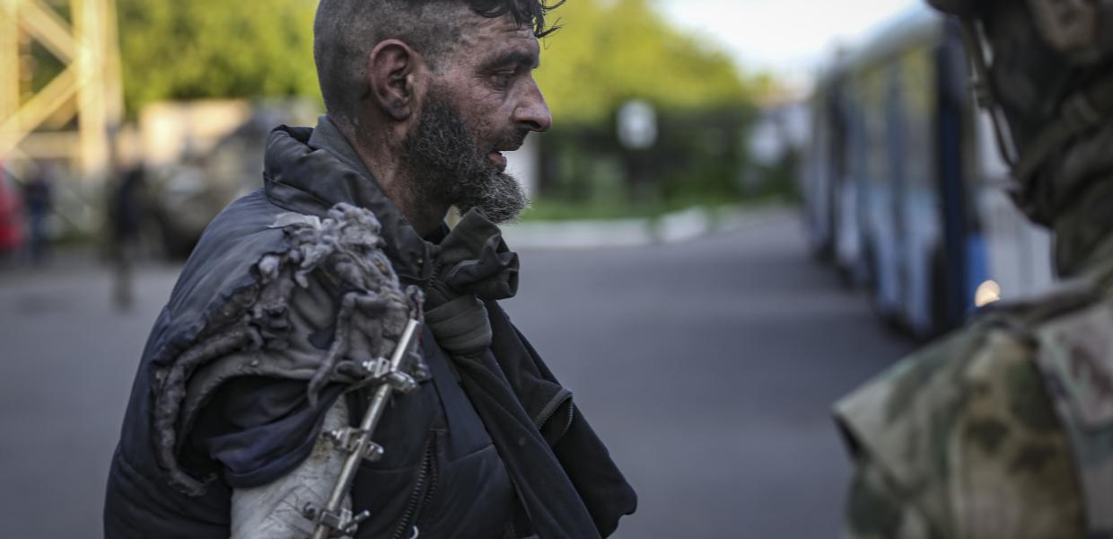 ΟΥΚΡΑΝΙΑ ΜΑΡΙΟΥΠΟΛΗ ΑΙΧΜΑΛΩΤΟΣ ΠΟΛΕΜΟΥ