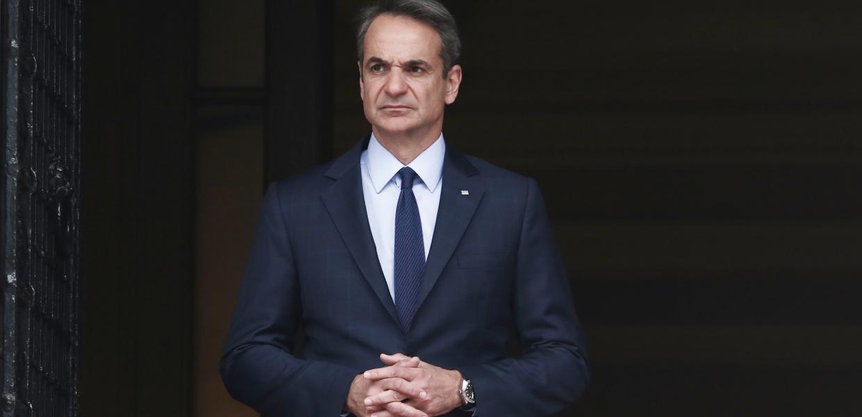 Ο Κυριάκος Μητσοτάκης στο Μέγαρο Μαξίμου