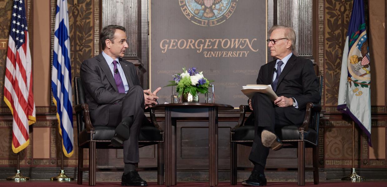 Κυριάκος Μητσοτάκης και David Ignatius