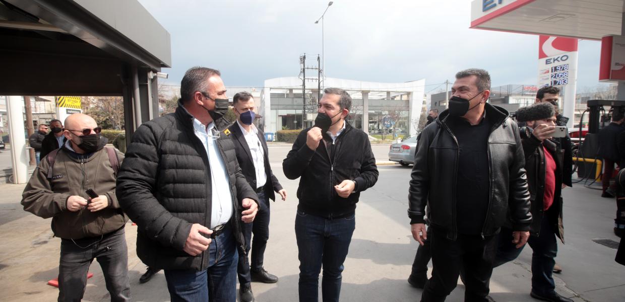 Αλέξης Τσίπρας, Θέμης Κιουρτζής και Χρήστος Σταυράκης 