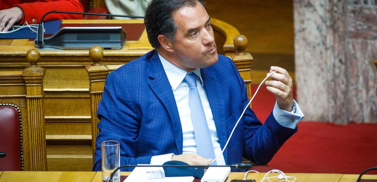 Ο Άδωνις Γεωργιάδης στη Βουλή