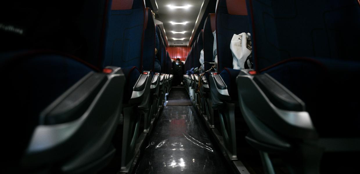 Καθίσματα σε λεωφορείο ΚΤΕΛ