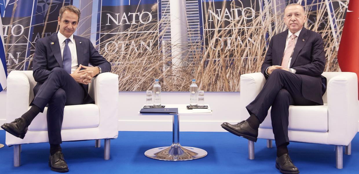 Κυριάκος Μητσοτάκης και Ρετζέπ Ταγίπ Ερντογάν