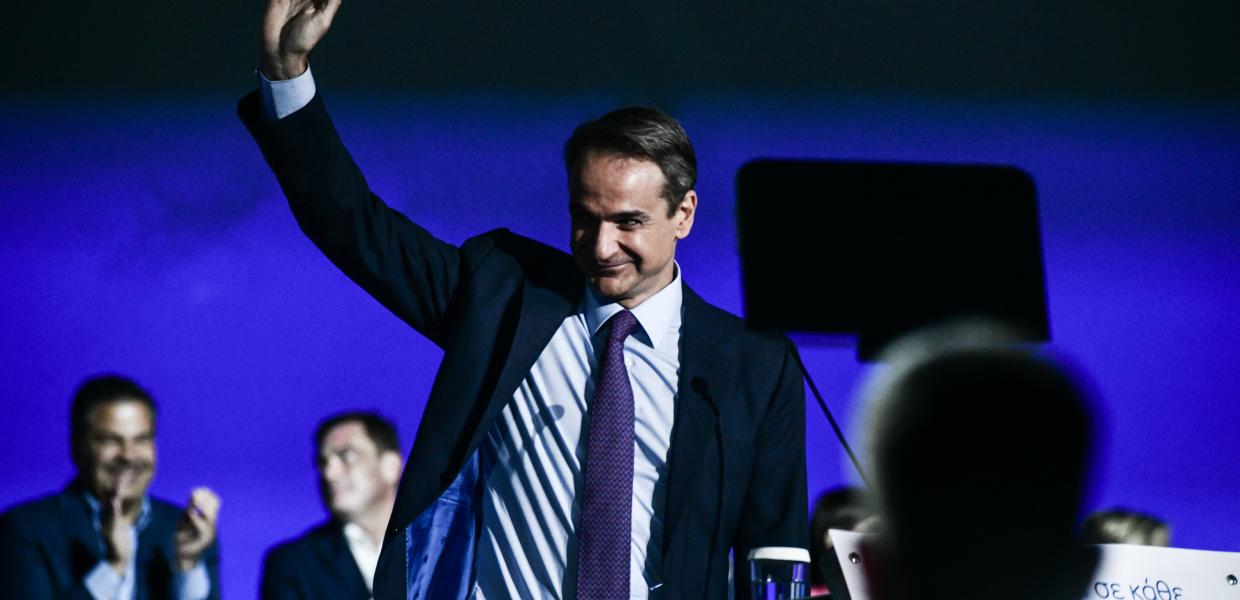 Ο Κυριάκος Μητσοτάκης στο συνέδριο της ΝΔ