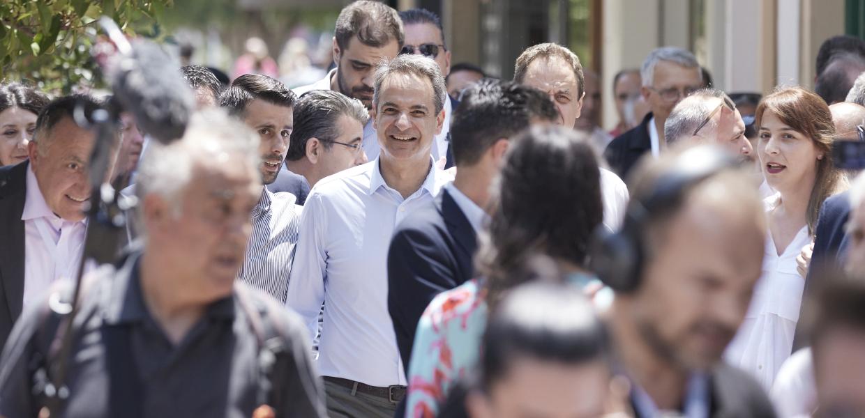 Ο Κυριάκος Μητσοτάκης στην Καλαμάτα