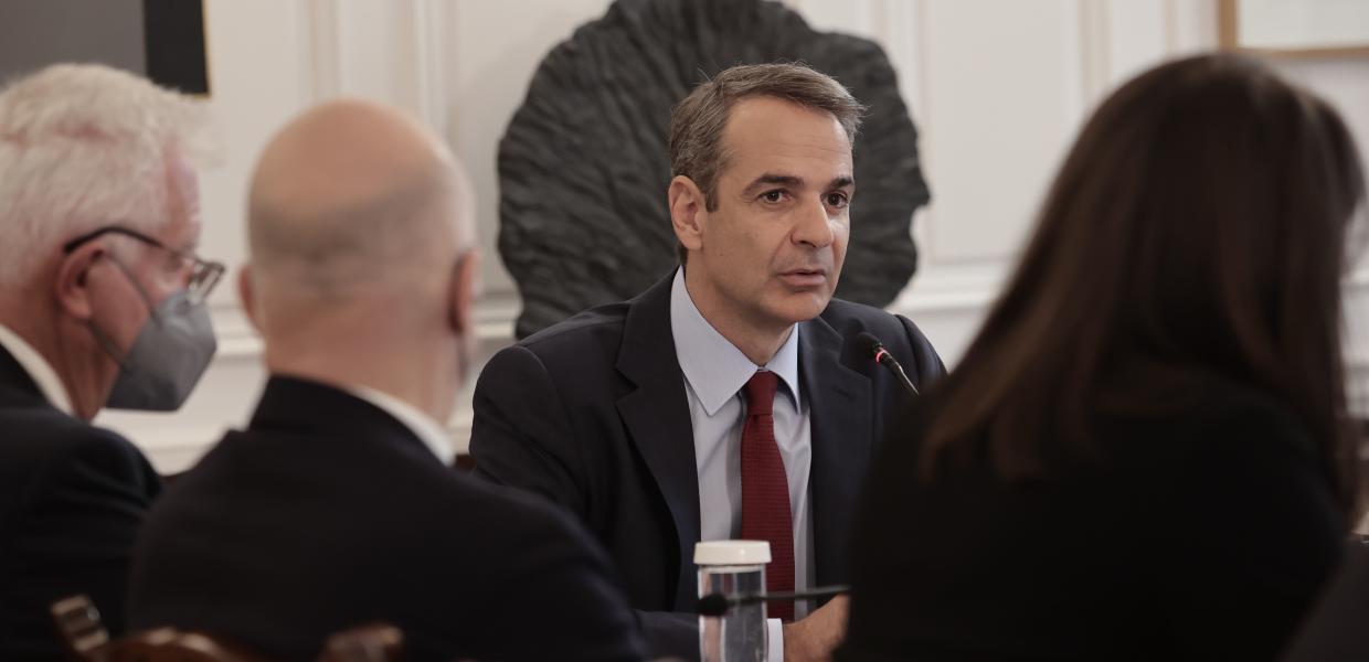 Ο Κυριάκος Μητσοτάκης στο υπουργικό συμβούλιο