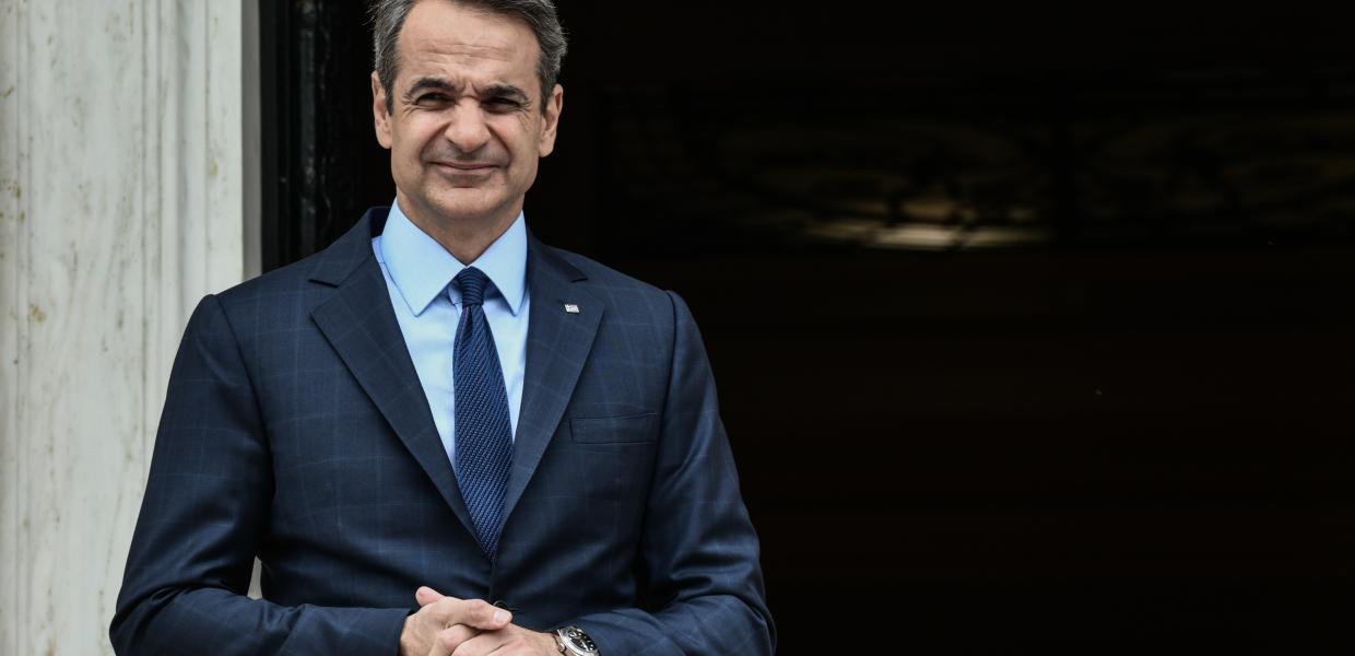Ο Κυριάκος Μητσοτάκης στο Μέγαρο Μαξίμου