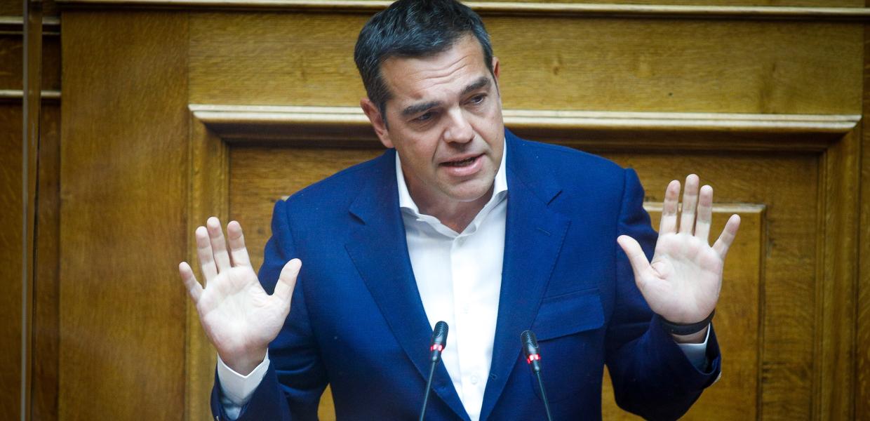 Ο Αλέξης Τσίπρας στη Βουλή