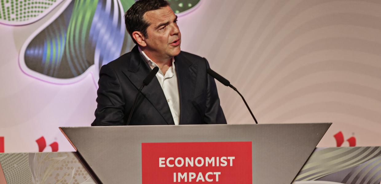 Ο Αλέξης Τσίπρας στο συνέδριο του Economist