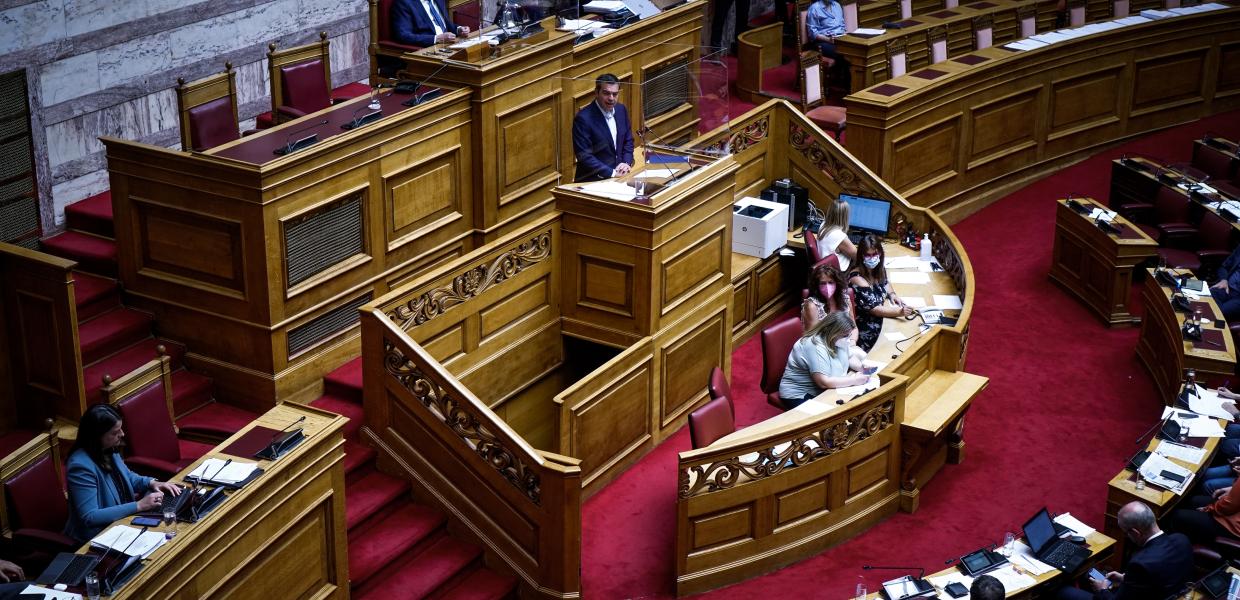 Ο Αλέξης Τσίπρας στη Βουλή