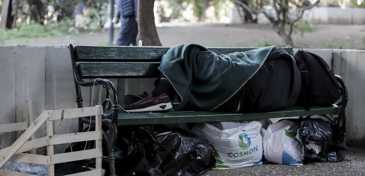 Άστεγος στην Αθήνα