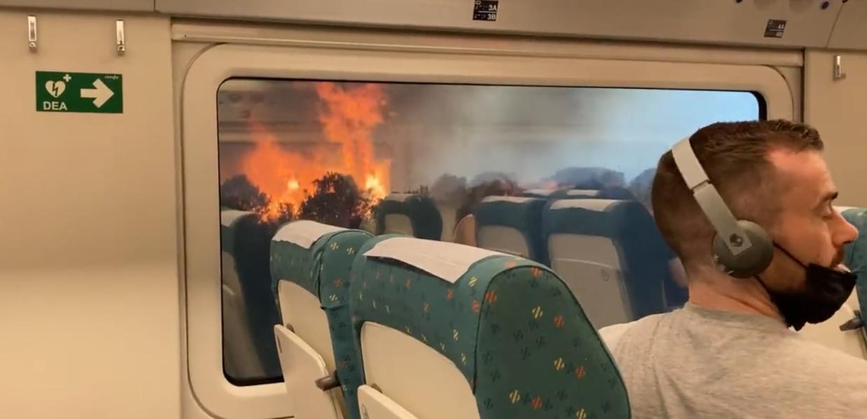 φωτιά τρένο Ισπανία