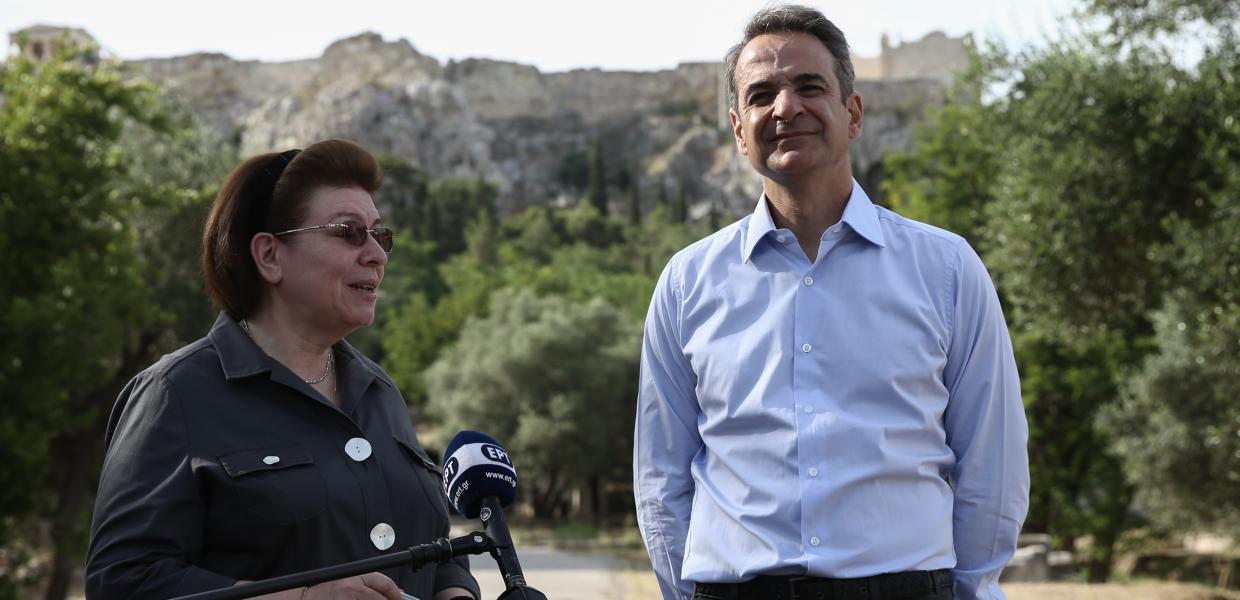 Λίνα Μενδώνη και Κυριάκος Μητσοτάκης