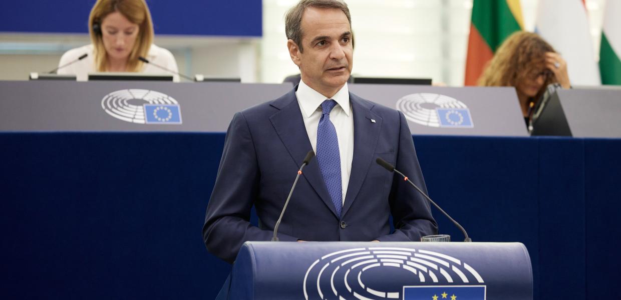Ο Κυριάκος Μητσοτάκης στο Ευρωκοινοβούλιο
