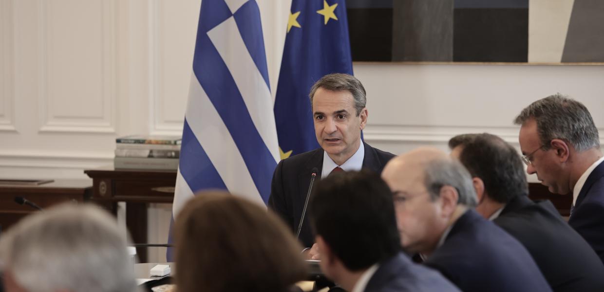 Ο Κυριάκος Μητσοτάκης στο υπουργικό συμβούλιο