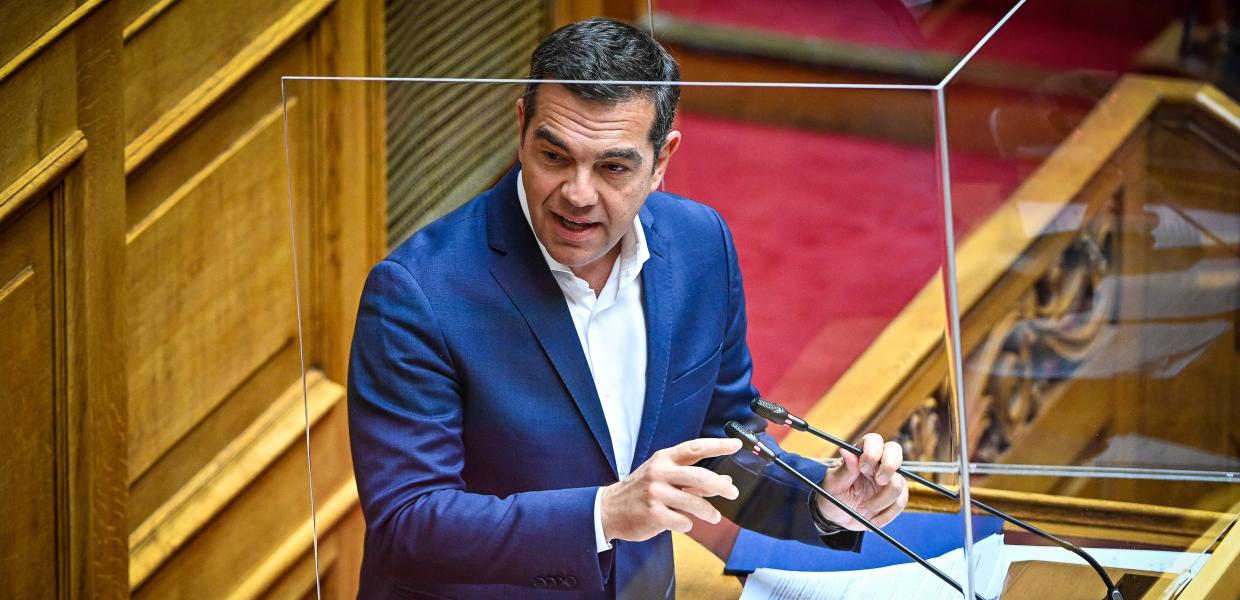 Ο Αλέξης Τσίπρας στη Βουλή