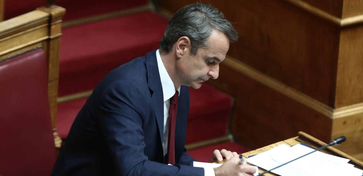 Ο Κυριάκος Μητσοτάκης στη Βουλή