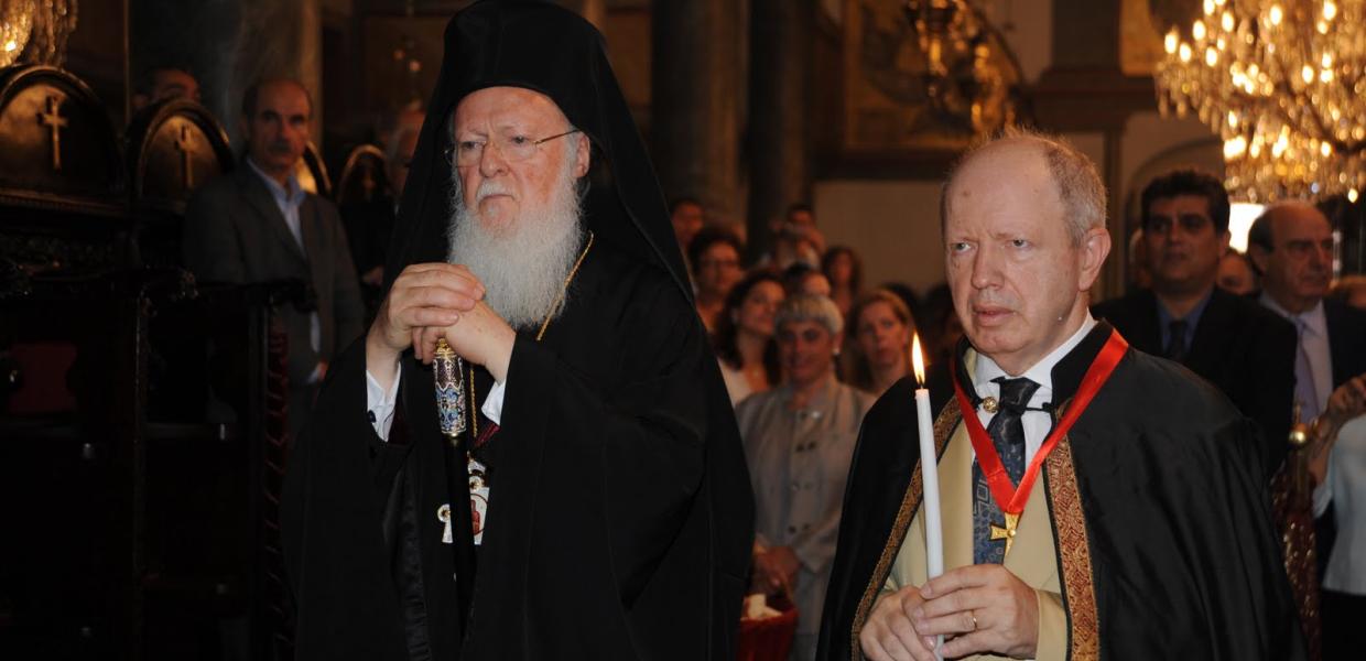 Ο Σταύρος Ψυχάρης και ο Πατριάρχης Βαρθολομαίος