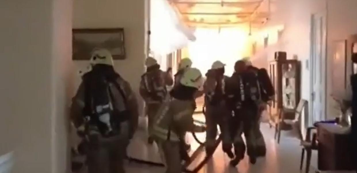 Βίντεο από τη φωτιά σε νοσοκομείο στην Κωνσταντινούπολη