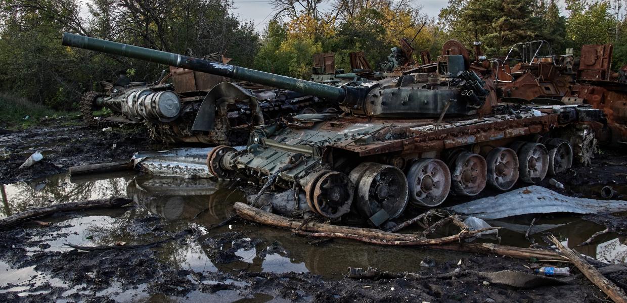 Κατεστραμμένα τανκ στην Ουκρανία