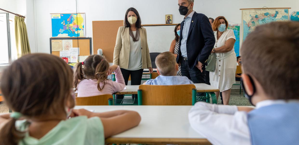 Η Νίκη Κεραμέως σε δημοτικό σχολείο