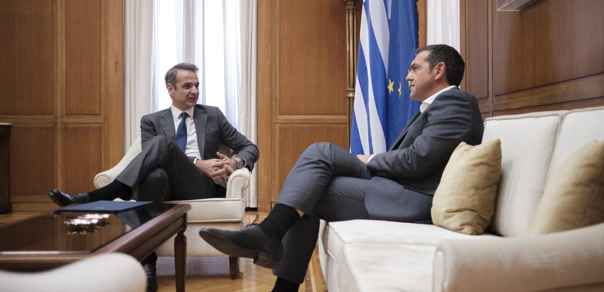 Ο Κυριάκος Μητσοτάκης και ο Αλέξης Τσίπρας