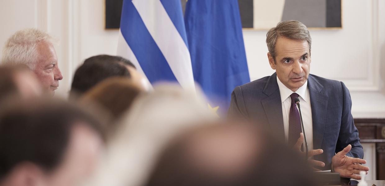 Ο Κυριάκος Μητσοτάκης στο υπουργικό συμβούλιο