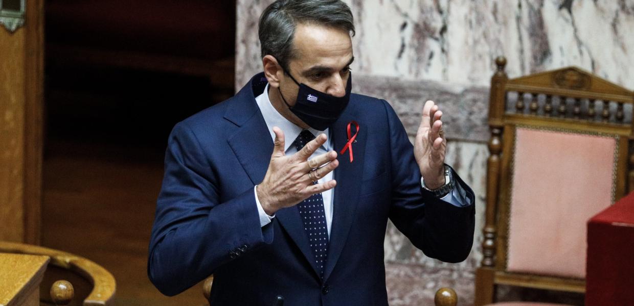 Ο Κυριάκος Μητσοτάκης στη Βουλή