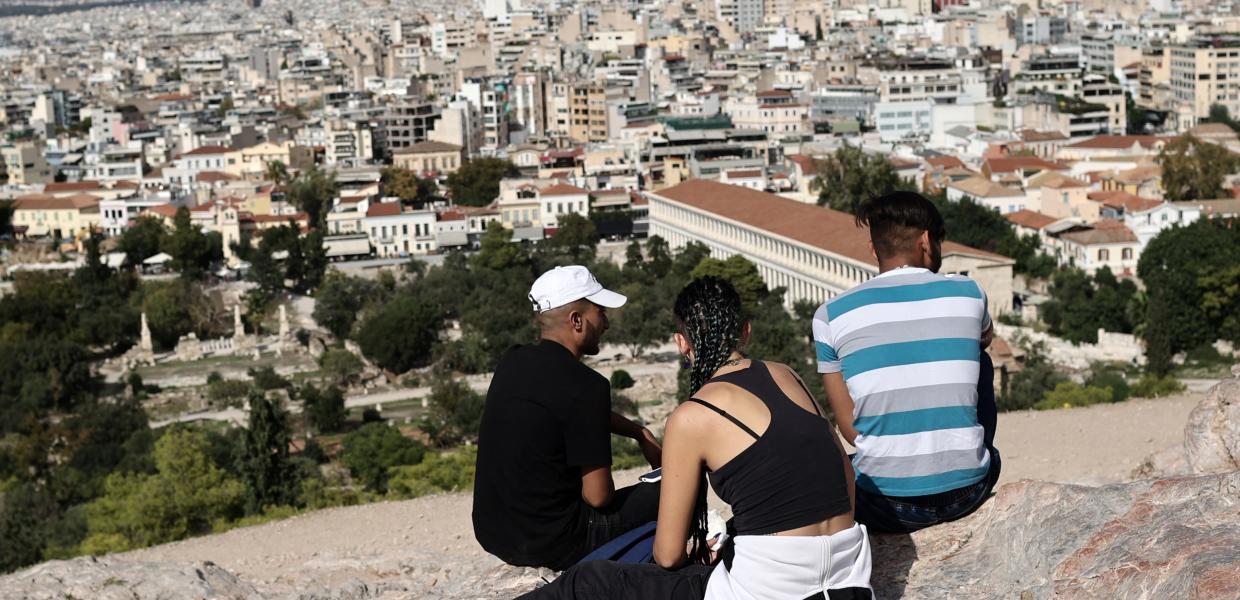 Τουρίστες στην Ακρόπολη