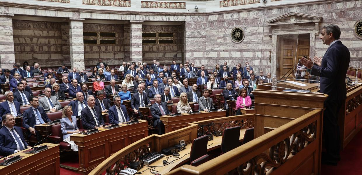 Ο Κυριάκος Μητσοτάκης μιλά στην ΚΟ της ΝΔ