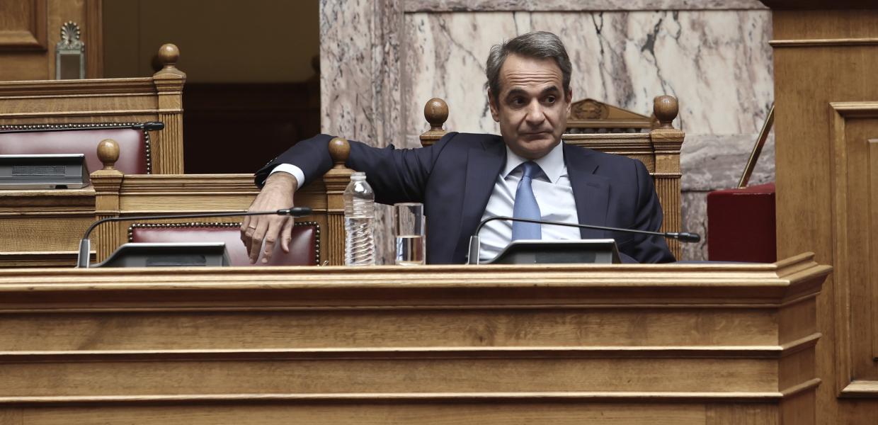Ο Κυριάκος Μητσοτάκης στη Βουλή