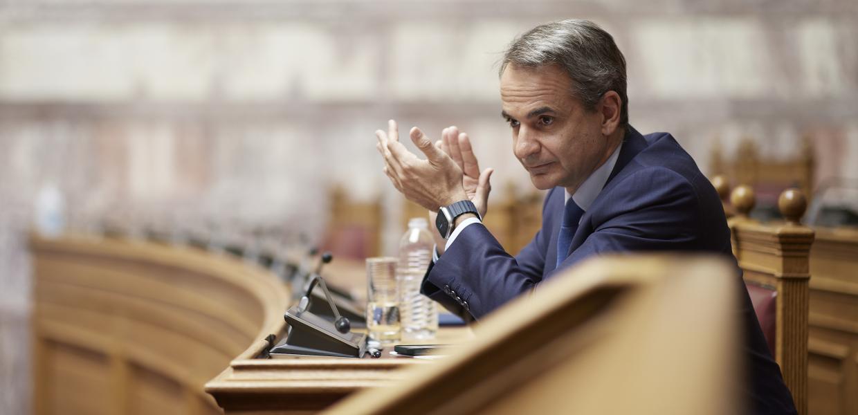 Ο Κυριάκος Μητσοτάκης στη Βουλή