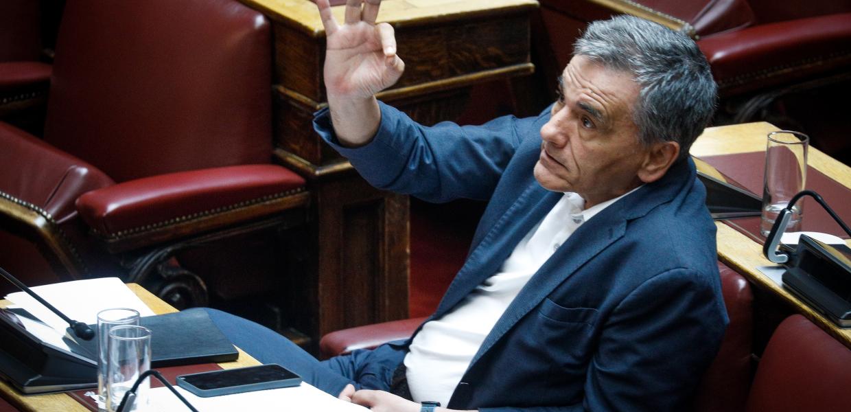 Ο Ευκλείδης Τσακαλώτος στη Βουλή