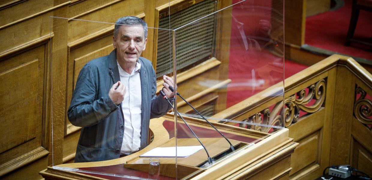Ο Ευκλείδης Τσακαλώτος στη Βουλή