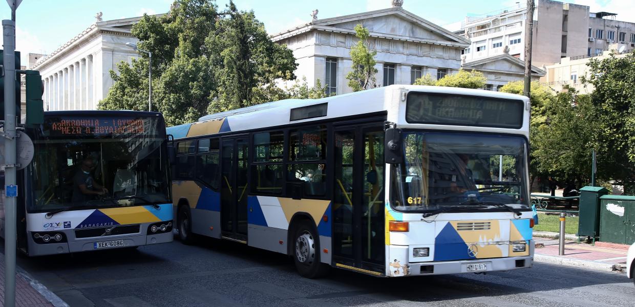 Λεωφορεία στο κέντρο της Αθήνας