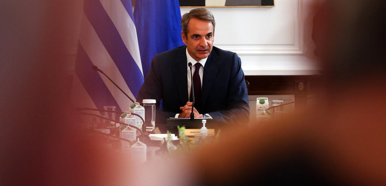 Ο Κυριάκος Μητσοτάκης στο υπουργικό συμβούλιο
