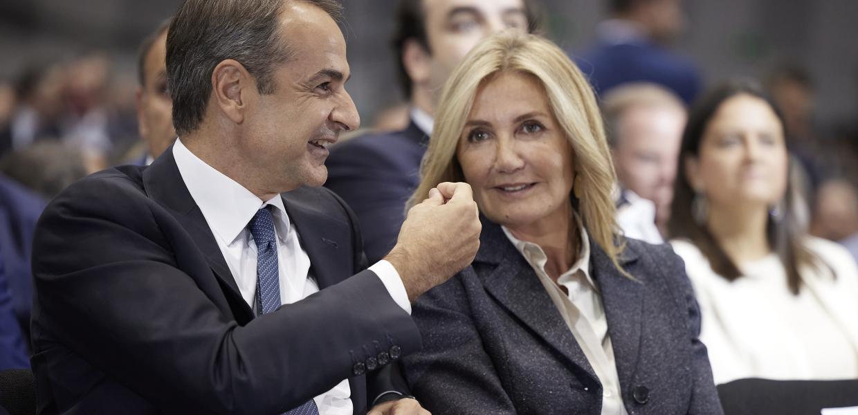 Κυριάκος Μητσοτάκης και Μαρέβα Γκραμπόφσκι-Μητσοτάκη