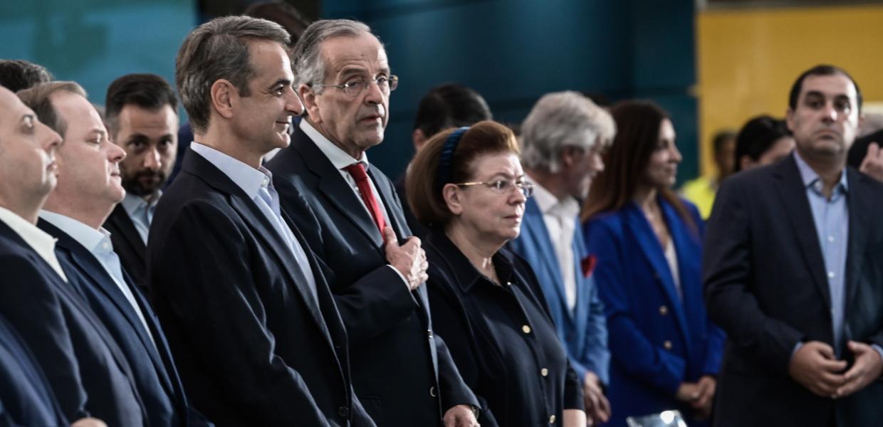 Αντώνης Σαμαράς, Κυριάκος Μητσοτάκης και Λίνα Μενδώνη