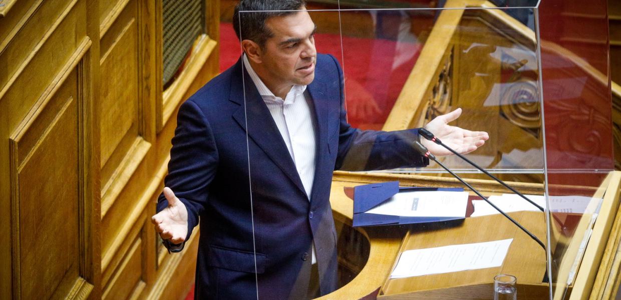 Ο Αλέξης Τσίπρας στη Βουλή