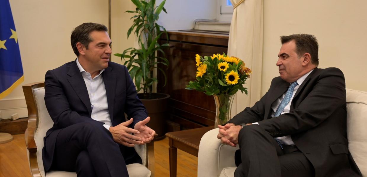 Ο Αλέξης Τσίπρας με τον Μαργαρίτη Σχοινά
