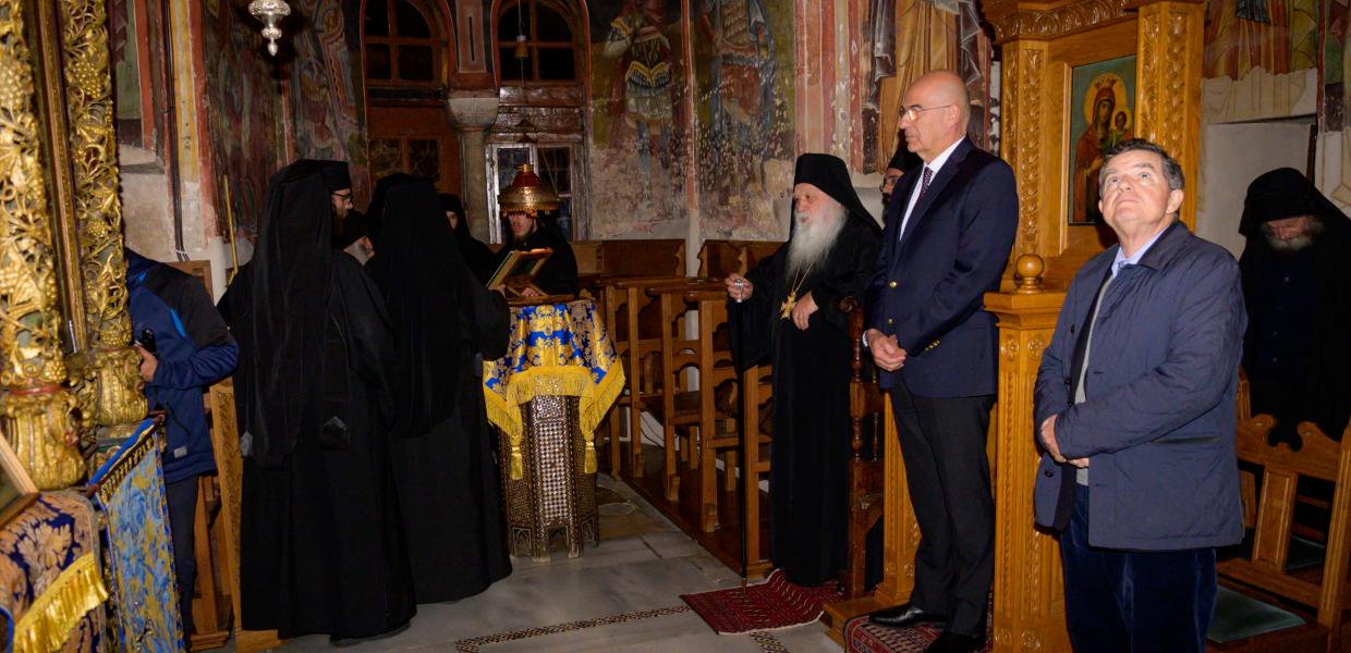 Νίκος Δένδιας στο Άγιο Όρος