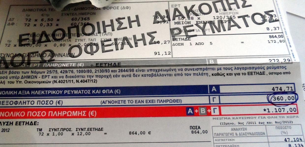 ΛΟΓΑΡΙΑΣΜΟΣ ΡΕΥΜΑΤΟΣ ΔΕΗ