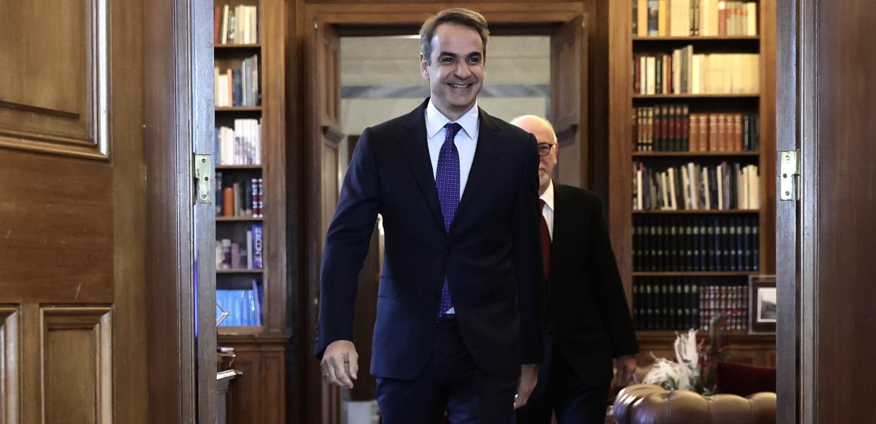 Ο Κυριάκος Μητσοτάκης στο Προεδρικό Μέγαρο