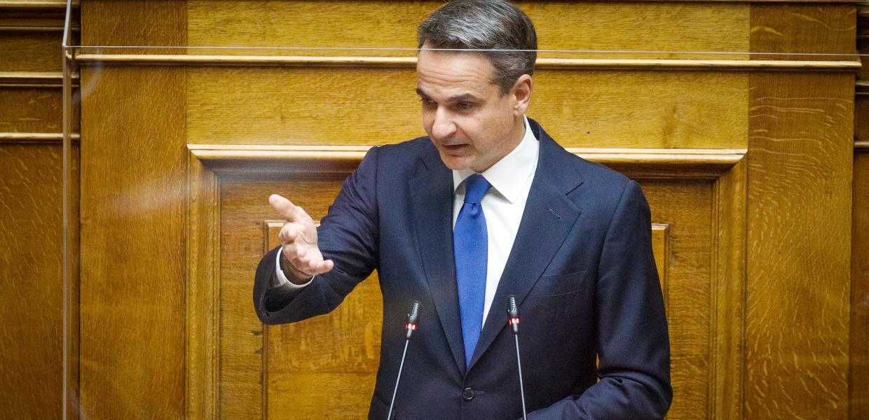 Ο Κυριάκος Μητσοτάκης στη Βουλή