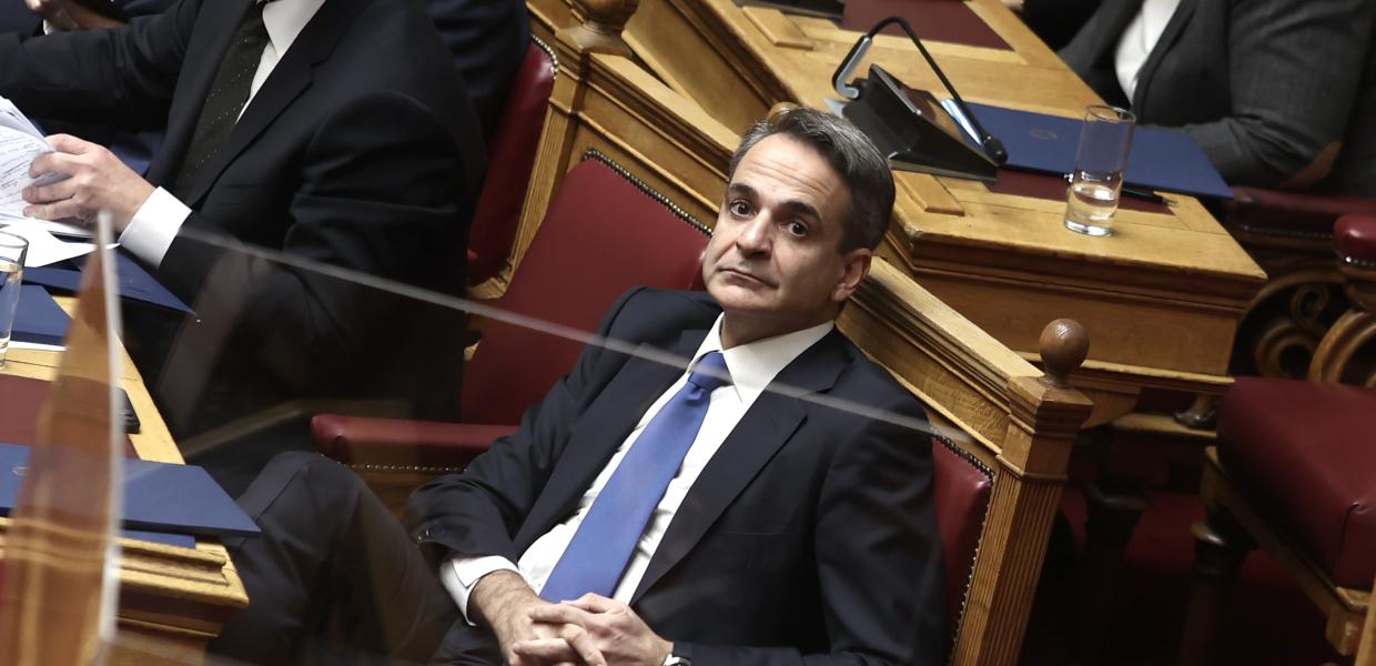Ο Κυριάκος Μητσοτάκης στη Βουλή