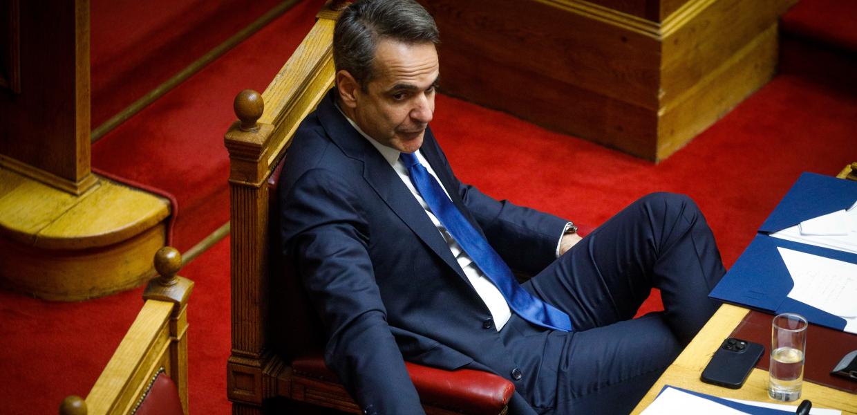 Ο Κυριάκος Μητσοτάκης στη Βουλή