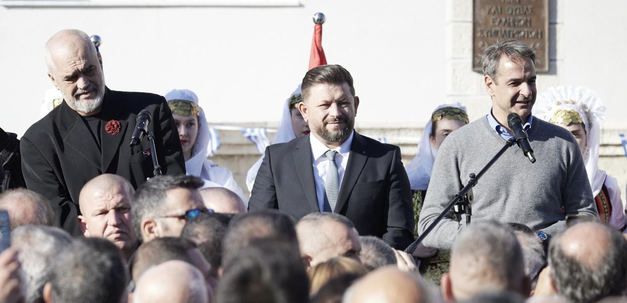 Έντι Ράμα και Κυριάκος Μητσοτάκης στη Δερβιτσάνη