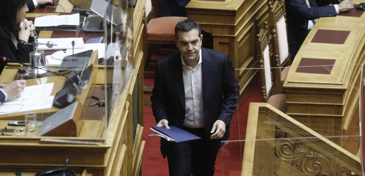 Ο Αλέξης Τσίπρας στη Βουλή
